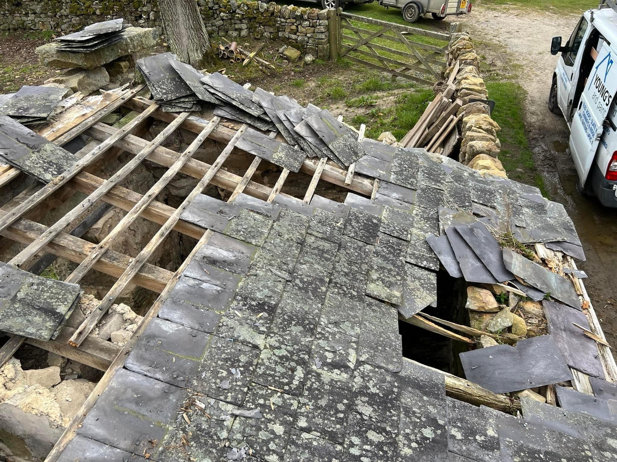 Severely Damaged Slates